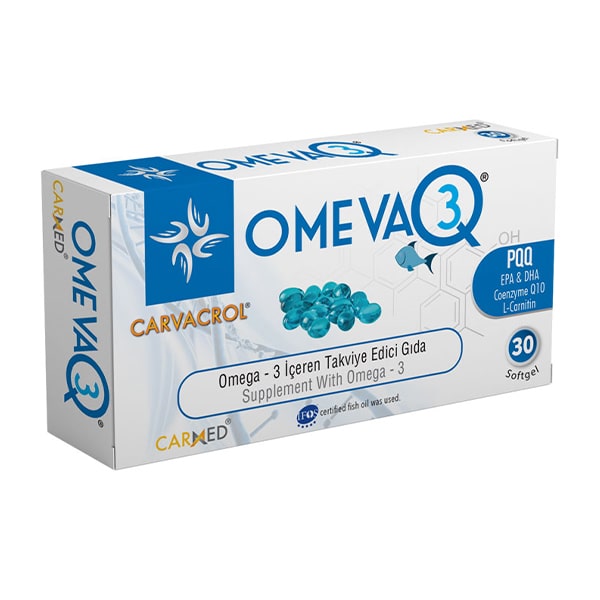 OMEVAQ-3 30 Soft Jel - PQQ ve Omega 3 İçerir